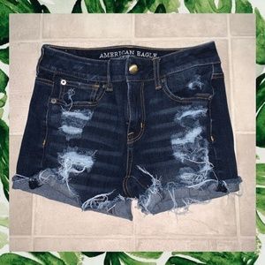 American Eagle Hi Rise Denim Shorts